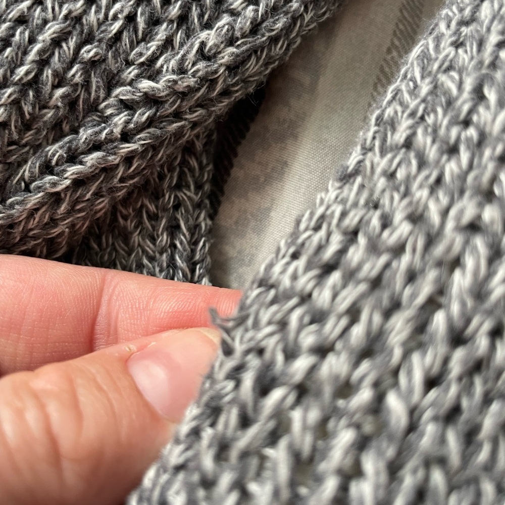 Silver Icing Cotton Country Gray and Red Women's Canadian Cardigan - Picture 5 of 7